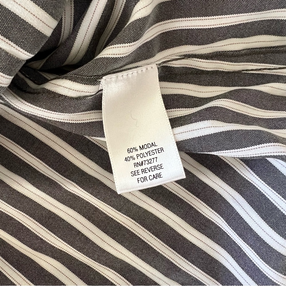 Lightweight Pinstripe Button Up Oversized - image 5